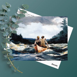 Canoe in the Rapids Winslow Homer Postcard