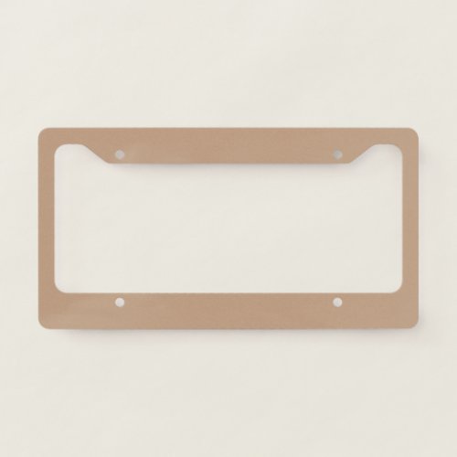 Canoe Light Brown Solid Color Pairs SW 0010 License Plate Frame