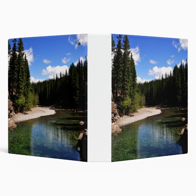 Canoe Meadows Kananaskis Canada 3 Ring Binder (Background)