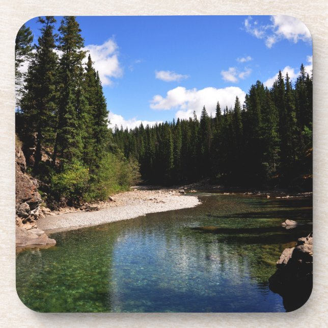 Canoe Meadows Kananaskis Canada Beverage Coaster (Front)
