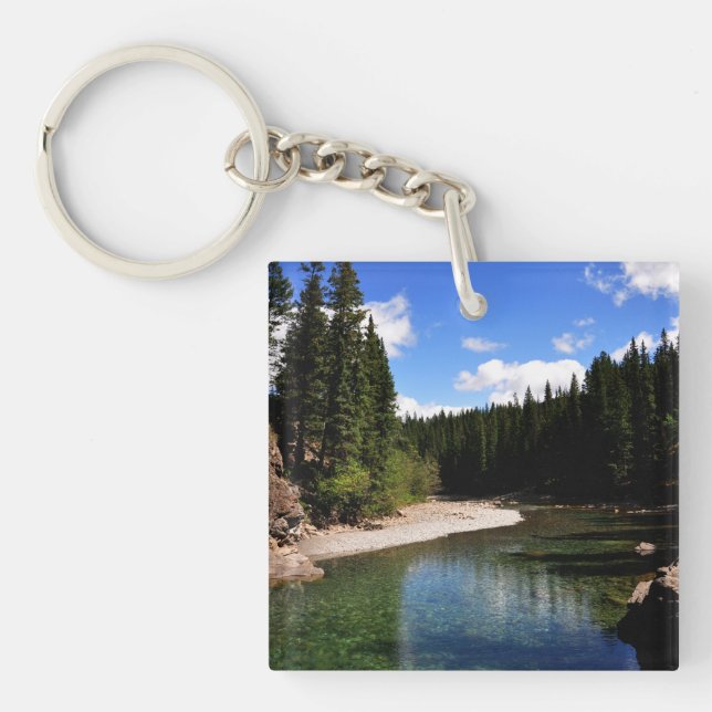 Canoe Meadows Kananaskis Canada Keychain (Front)