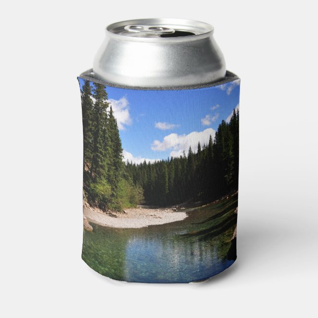 Canoe Meadows Kananaskis Canada Photo Can Cooler (Can Back)