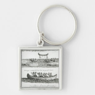Canoe of the Iroquois Keychain