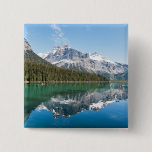 Canoe on famous Emerald Lake - Yoho NP, Canada Button