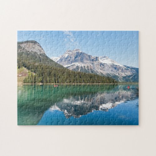 Canoe on famous Emerald Lake _ Yoho NP Canada Jigsaw Puzzle