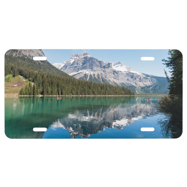 Canoe on famous Emerald Lake - Yoho NP, Canada License Plate (Front)