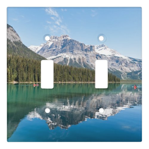 Canoe on famous Emerald Lake _ Yoho NP Canada Light Switch Cover