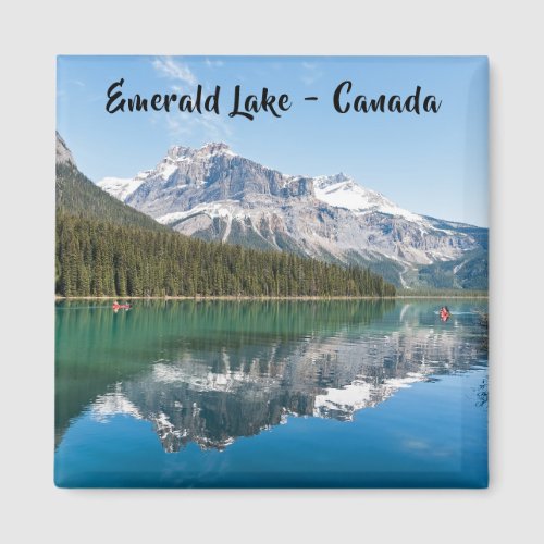 Canoe on famous Emerald Lake _ Yoho NP Canada Magnet