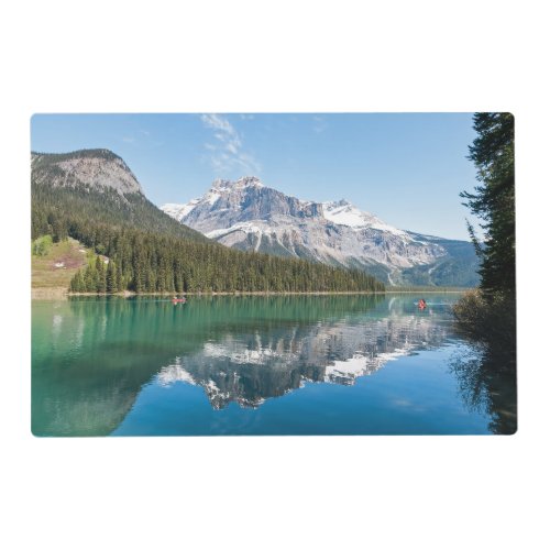 Canoe on famous Emerald Lake _ Yoho NP Canada Placemat