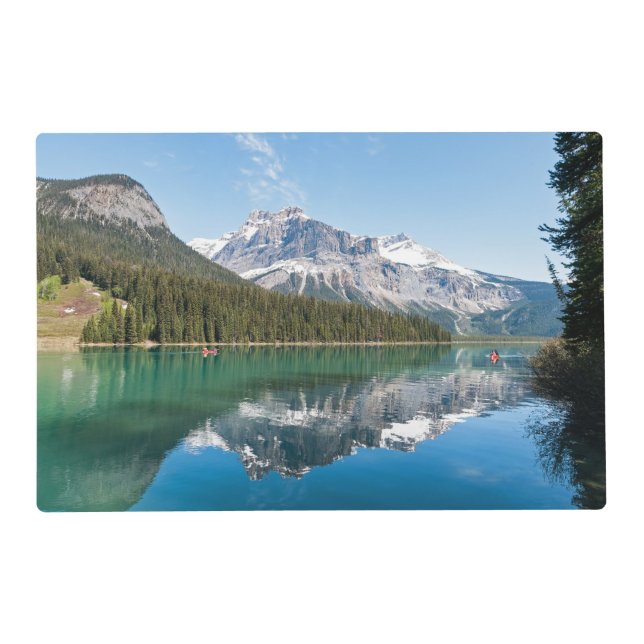 Canoe on famous Emerald Lake - Yoho NP, Canada Placemat (Front)
