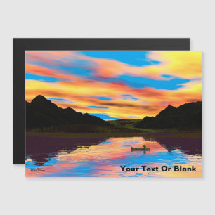 Canoe on Sunset Lake Card