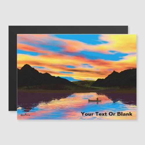 Canoe on Sunset Lake Card