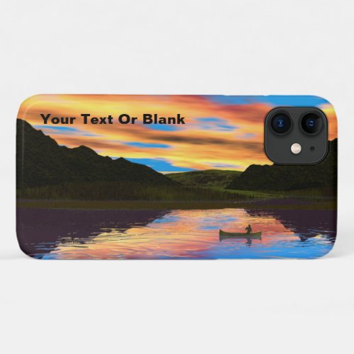 Canoe On Sunset Lake Case_Mate iPhone Case