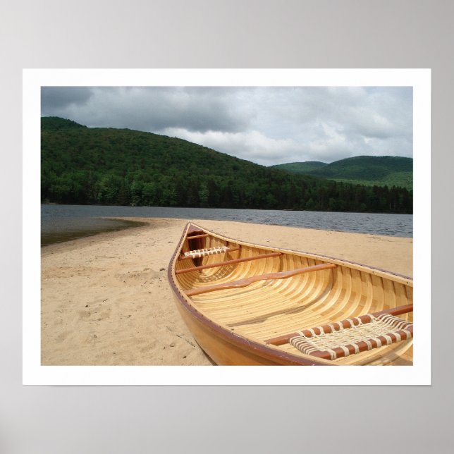 Canoe on the Beach Poster (Front)