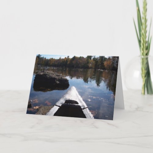 Canoe On the Lake Card