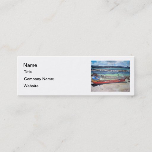 Customizable Canoe &amp; Raft on Shell Island Business Card