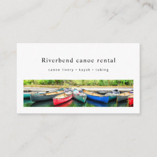 Canoe rental kayak tubing photo business card