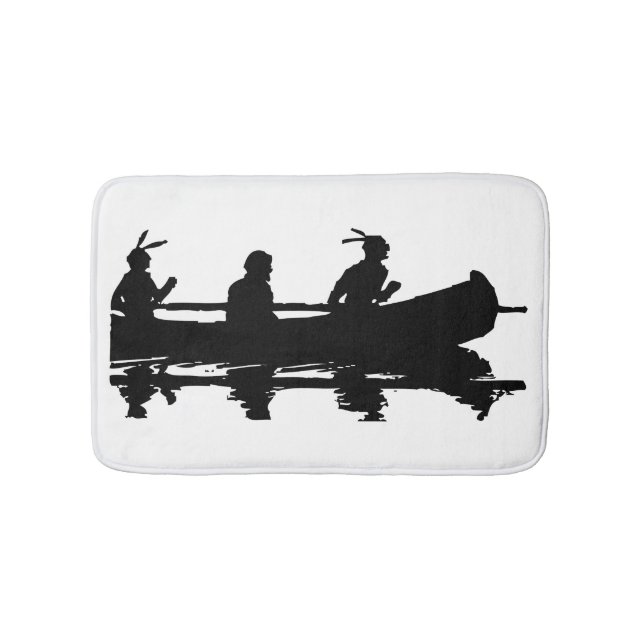 Canoe Silhouette Bathroom Mat (Front)