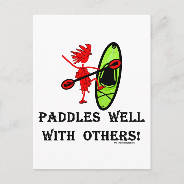 Canoe Slalom - Paddles Well With Others Postcard (Front)