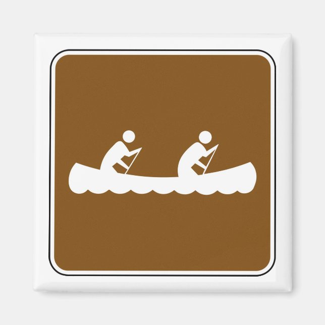 Canoe Symbol Sign Magnet (Front)