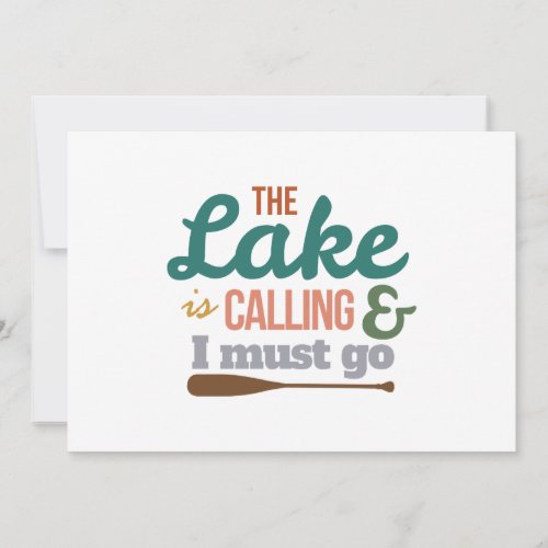 Canoe The Lake Is Calling And I Must Go Gift Idea Save The Date