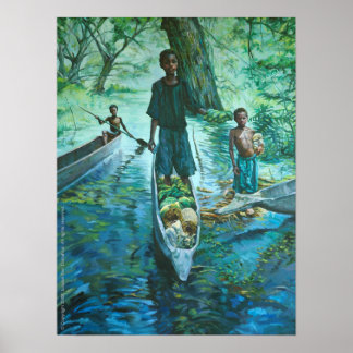 Canoe Vendors Poster