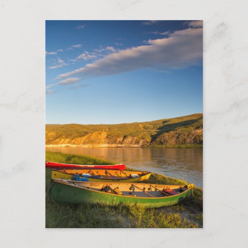 Canoeing Along The White Cliffs Of Missouri Postcard