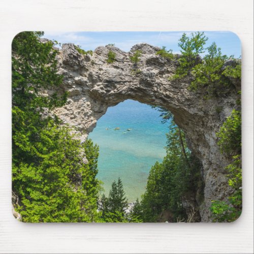 Canoeing At Arch Rock Mouse Pad