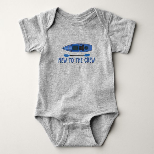 Canoeing Baby New to The Crew Kayaking Baby Bodysuit (Front)