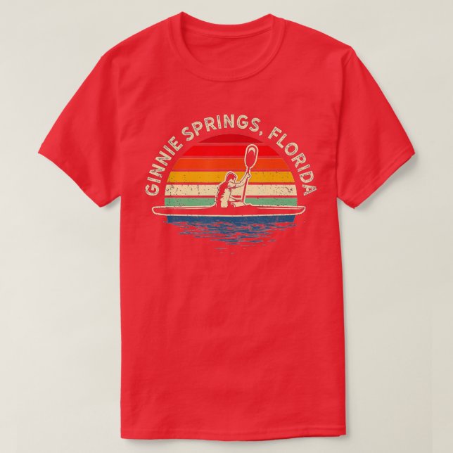 Canoeing Ginnie Springs Florida River Canoe Lover  T-Shirt (Design Front)