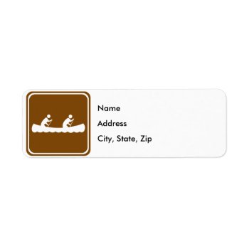 Canoeing Highway Sign Label by wesleyowns at Zazzle
