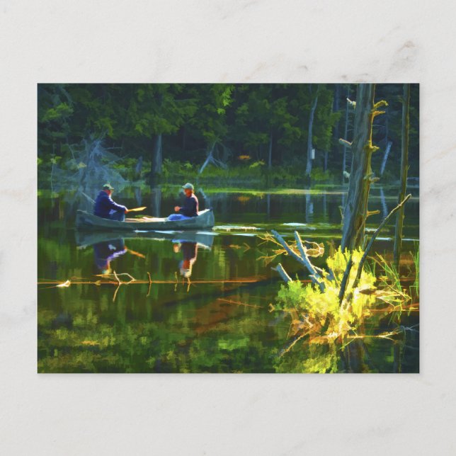 Canoeing in the Adirondacks Postcard (Front)