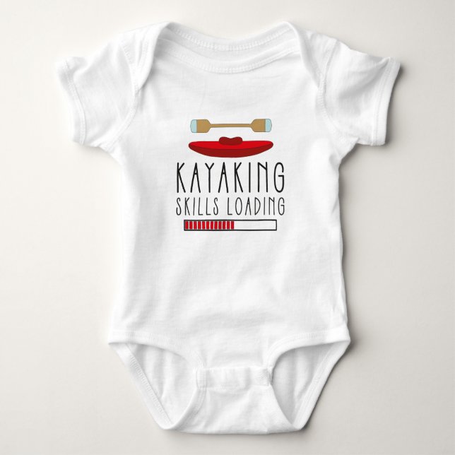 Canoeing Infant Kayaking Skills Loading Kayaker Baby Bodysuit (Front)