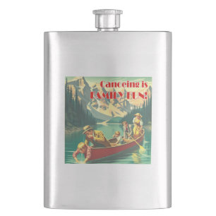 Canoeing Is Family Fun Flask