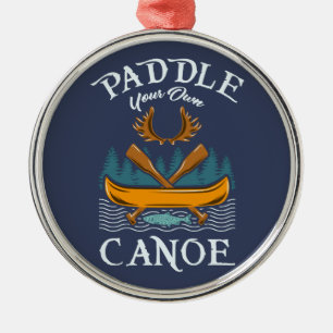 Canoeing Kayaking Gift Metal Ornament