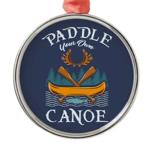 Canoeing Kayaking Gift Metal Ornament