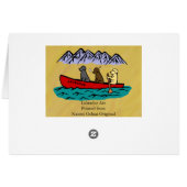 Canoeing Labrador Retrievers Cards (Back Horizontal)