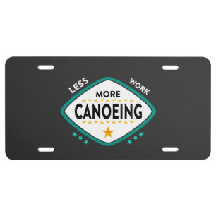 Canoeing License Plate