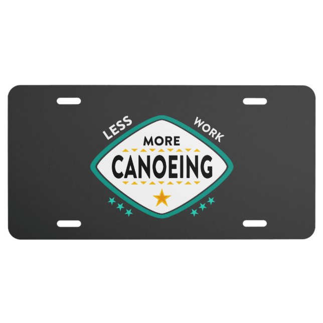 Canoeing License Plate (Front)