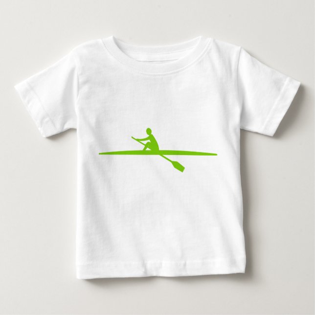 Canoeing - Martian Green Baby T-Shirt (Front)