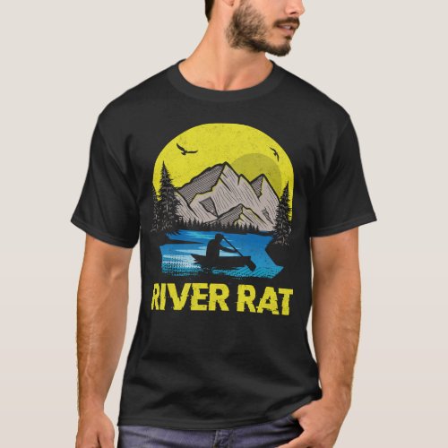 Canoeing River Rat Vintage Retro T_Shirt