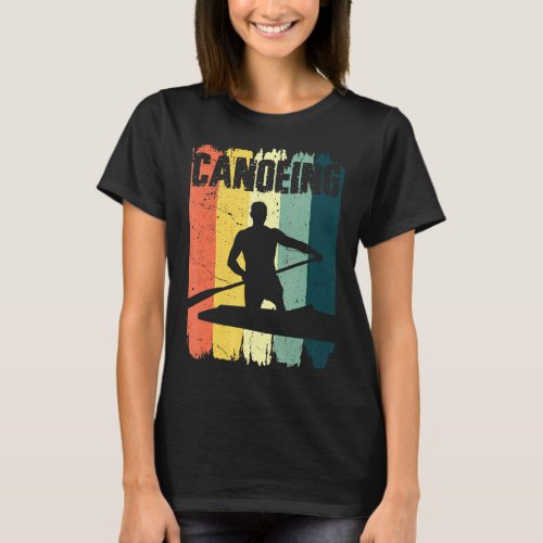 Canoeing Sports Retro Vintage Canoeist  T_Shirt