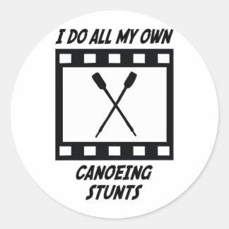 Canoeing Stunts Classic Round Sticker