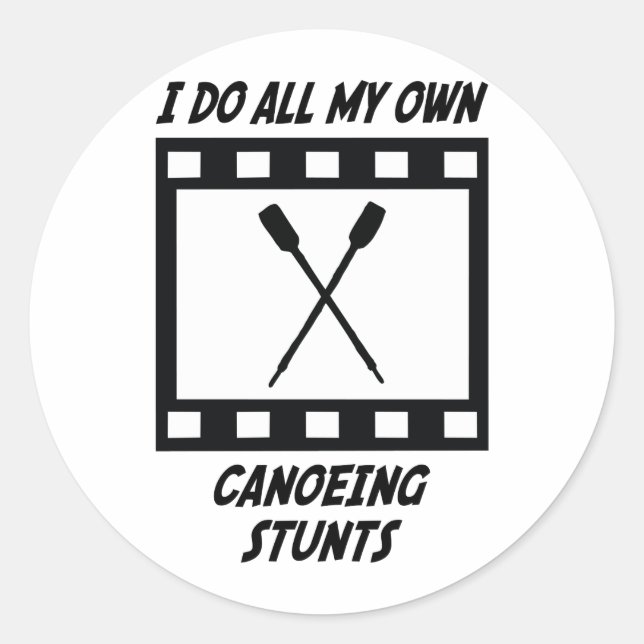 Canoeing Stunts Classic Round Sticker (Front)