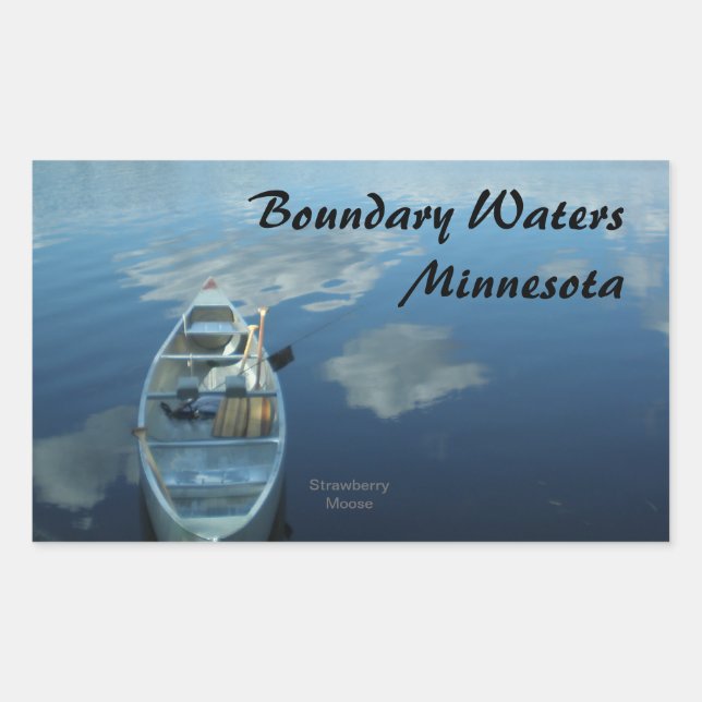 Canoeing the Boundary Waters v.1 Rectangular Sticker (Front)