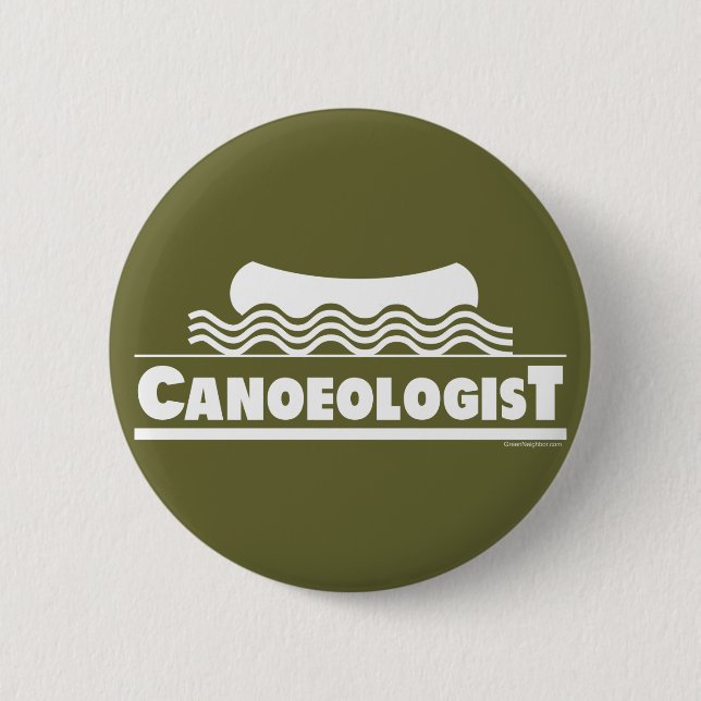 Canoeologist Pinback Button (Front)