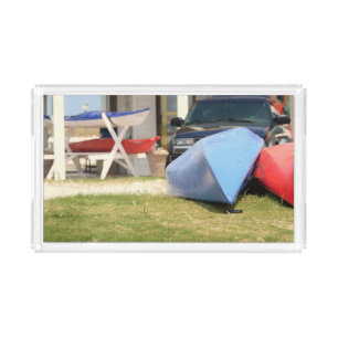 Canoes And Kayaks by Shirley Taylor Acrylic Tray