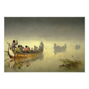 Canoes in Fog, Lake Superior by F. A. Hopkins Photo Print
