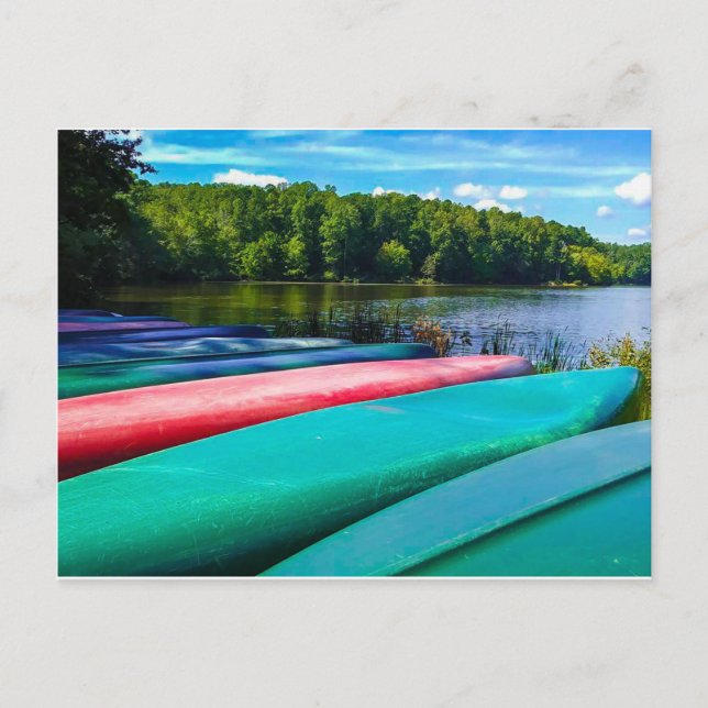 Canoes in Raleigh Postcard (Front)