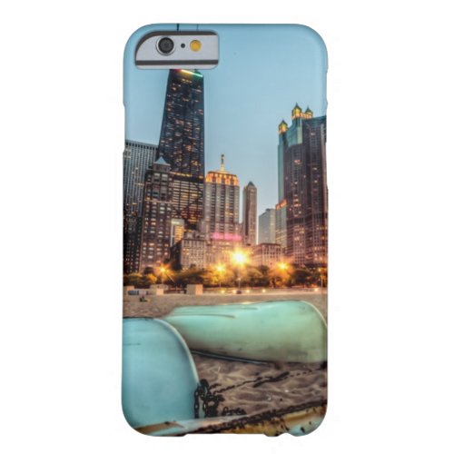 Canoes on Oak Street Beach a little after sunset Barely There iPhone 6 Case